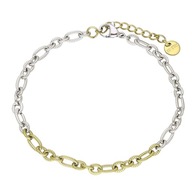 70636 Bransoletka złota i srebrna stal chirurgiczna łańcuch