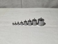 Stare odważniki mosiężne zestaw 1-100g z okresu Prl-u