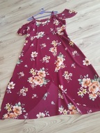 Sukienka kopertowa z rozcięciem rozmiar 44/46