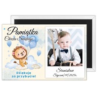 PAMIĄTKA CHRZTU ŚWIĘTEGO magnes ze zdjęciem „Lew i Baloniki” + OPAKOWANIE