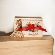 Drewniana Kartka Ślubna na Pieniądze Twój Grawer Prezent Ślubny na ŚLUB