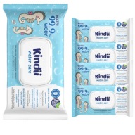 CHUSTECZKI NAWILŻANE KINDII WATER CARE 60 SZT Z KLIPSEM 99,9% WODY MIĘKKIE