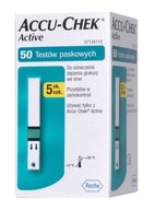 Paski Accu-Chek Active 50 pasków testowych do glukometru, pomiar glukozy