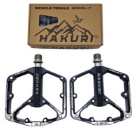 Pedały rowerowe platformowe aluminiowe Hakuri Special-7 czarne 3łożyska MTB