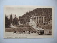 ZAKOPANE KUŹNICE STACJA KOLEI LINOWEJ SAMOCHODY stara POCZTÓWKA