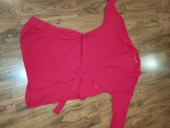 Cienki szlafrok damski z wiskozy De Lafense Visa czerwony L 40