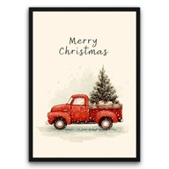 Plakat z ramą 40x50cm Świąteczna Przygoda Obraz Dekoracja Gwiazdka Prezent