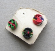 Francja baretki miniaturowe rozetki zest 3 sztuki