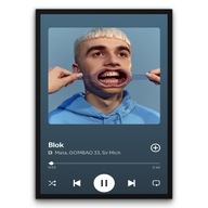 Plakat z ramą 30x40cm Blok Mata rap hip-hop muzyka | Pomysł na Prezent