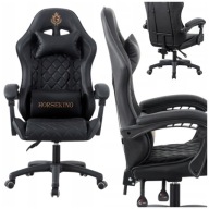 Fotel gamingowy obrotowy z podnóżkiem ergonomiczny biurowy Horseking MS99