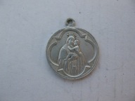 SERCE JEZUSA MATKA BOŻA RÓŻAŃCOWA przedwojenny MEDALIK