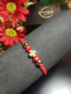 Bransoletka szczęścia z koniczynką Hematyt