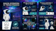 PROJEKTOR GWIAZD NIEBA ASTRONAUTA LAMPKA NOCNA LED LASER PILOT PREZENT HIT
