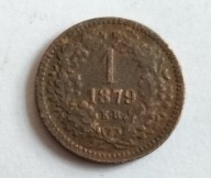 moneta Węgry 1 krajcar 1879