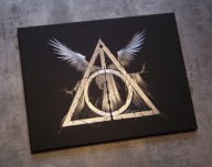 Harry Potter Insygnia Śmierci Obraz ręcznie grawerowany... Staloryt