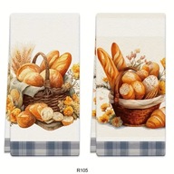 Ręcznik do rąk ścierka kuchenna zestaw 2 szt. chleb bułki R105