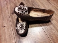 Baleriny Comfy Plus 4/37 ażur solidne stare złoto