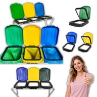 STOJAK METALOWY DO SEGREGACJI ŚMIECI POJEMNIK KOSZ NA ODPADY NA 3 WORKI