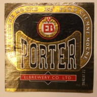 ETYKIETA - EB - PORTER - PIWO CIEMNE MOCNE - ELBREWERY CO LTD