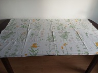 OBRUS BAWEŁNIANY W ZIOŁA 152 / 95 cm. JAK NOWY