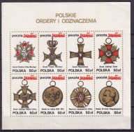 1985 Polskie ordery i odznaczenia papier cienki matowy