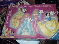 Puzzle konturowe - KSIĘŻNICZKI Disney - 4 postacie po 10, 12, 14 i 16 elem.