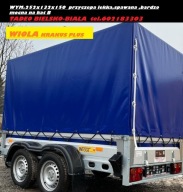 PRZYCZEPA Wiola Krakus+ 252x132 stelaż plandeka na wysokość 150cm, SOLIDNA!