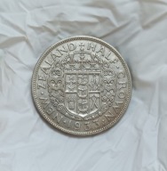NOWA ZELANDIA - 1/2 KORONY - HALF CROWN 1933 (1) - Jerzy V - srebro
