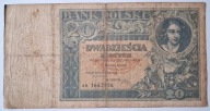 Banknot II RP 20 zł 1931 rok SERIA: AH