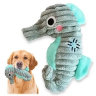 Zabawka dla Psa KONIK Morski ZIELONY 17cm z Piszczałką WYTRZYMAŁA Piszcząca