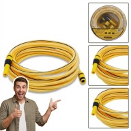 WĄŻ OGRODOWY 15M PVC WZMOCNIONY ELASTYCZNY ODPORNY 1/2" ZESTAW + ZŁĄCZKI