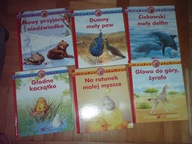 6x Przygody małych zwierzątek Paw, Delfin, Myszka Żyrafa Niedźwiadek kaczą