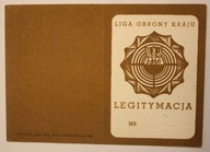 LEGITYMACJA - LIGA OBRONY KRAJU - LOK - nosić BRĄZOWĄ ODZNAKĘ STRZELECKĄ