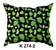 Poszewka z kory 40x40 jasiek z bawełny gofrowanej K 274-2 liście ziel ciemn