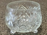 Duża ozdobna kryształowa cukiernica na nóżkach !