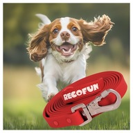 Smycz TRENINGOWA dla PSA czerwona 3m WODOODPORNA, MOCNA, zapięcie z BLOKADĄ