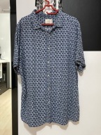 V George niebieskobiała artystyczne romby wiskoza duża 2XL