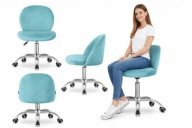Krzesło obrotowe Lugano Gloria velvet jasnoniebieskie do biurka ucznia
