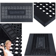 WYCIERACZKA WEJŚĆIOWA GUMOWA POD DRZWI ZEWNĘTRZNA DUŻA MATA 45X75cm