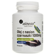 Suplement diety Aliness Olej z nasion czarnuszki 1000 mg 60 kapsułek