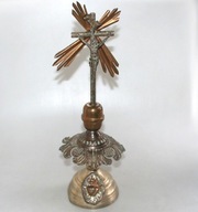 BAROK METALOWY KRZYŻ PASYJKA KRUCYFIKS 1750 R.