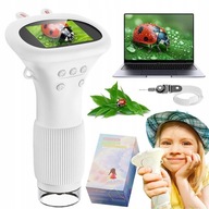 Mikroskop cyfrowy biały 1000x 2MP z LED dla dzieci