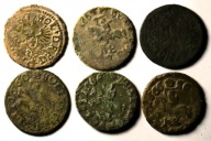 Komplet. Boratynka, szeląg Jana Kazimierza - 6 sztuk