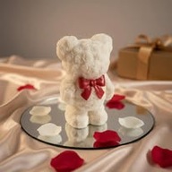 Miś różany z mydła na Walentynki, urodziny, mydło, upominek, zakochanych