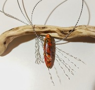 Wisior, naszyjnik z jaspisem cesarskim