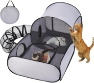 Przenośny kojec namiot tunelem dla zwierząt domowych pies kot zewnętrzny M