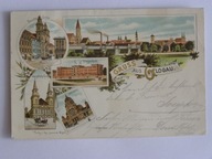 Głogów Glogau synagoga szkoła wojskowa kościoły 1903 lit