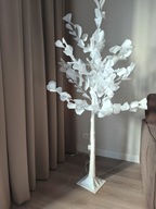 Drzewko Świąteczne Ozdobne Świecące LED BRZOZA 150 cm Lampki Białe Ciepłe