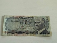 5 lira Turcja 1976 P#185 VF