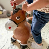 WOOPIE Skoczek Gumowy do Skakania Konik + Pompka Dla Dzieci Do Zabawy